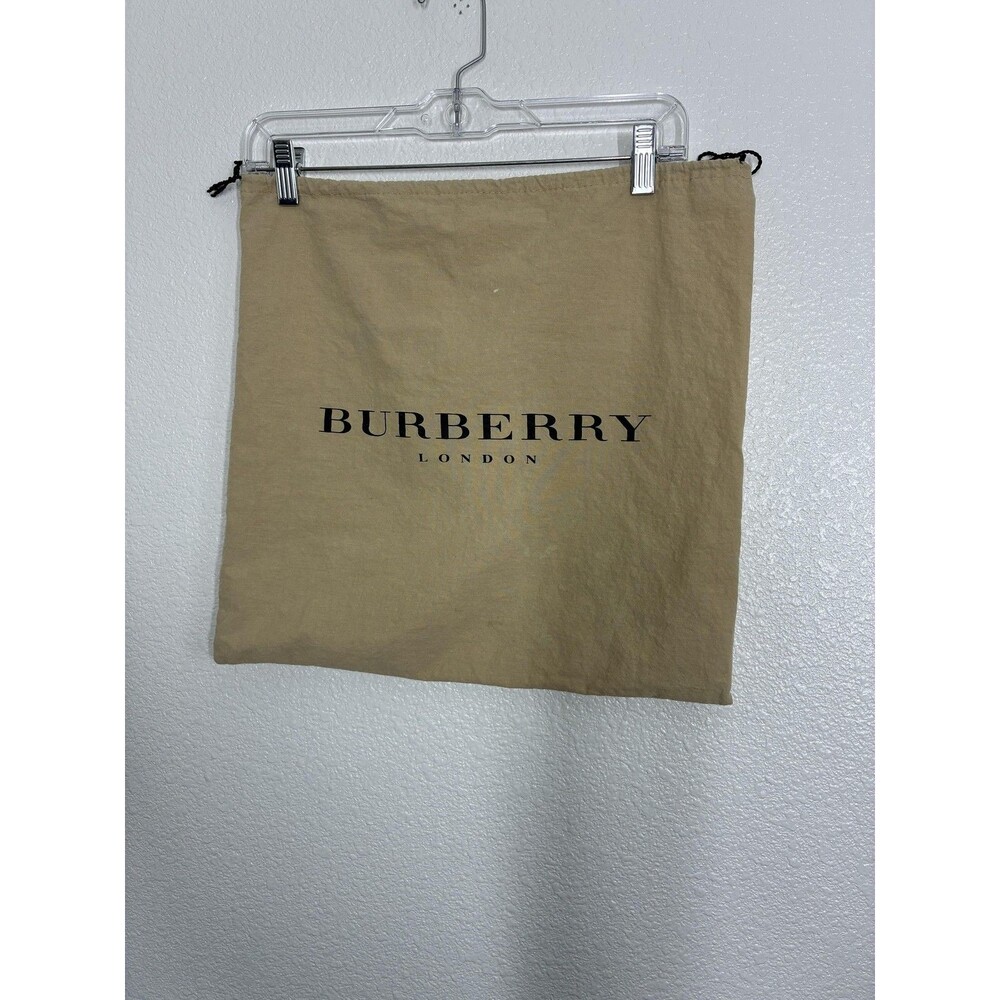 Burberry Dust Bag Womens One Size Beige Canvas Logo Drawstring Storage Pouch - Picture 2 of 14